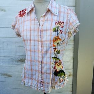 Johnny Was XL shirt Ocean Crane